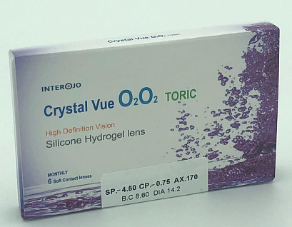 контактные линзы Crystal Vue О2О2 Toric (6 линз)