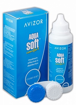 Aqua Soft Comfort+ (120 мл.), раствор и контейнер для линз